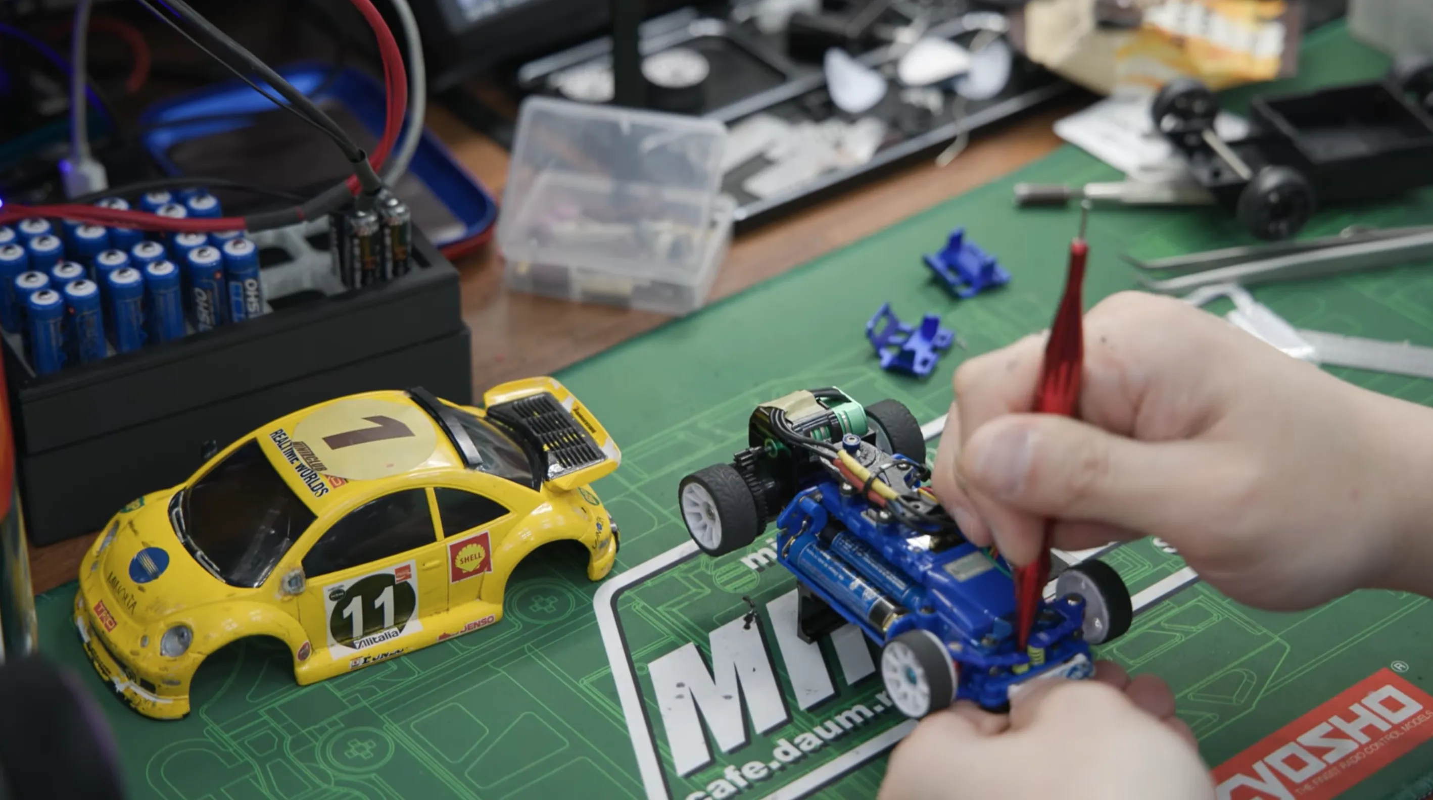 Student tuning RC car